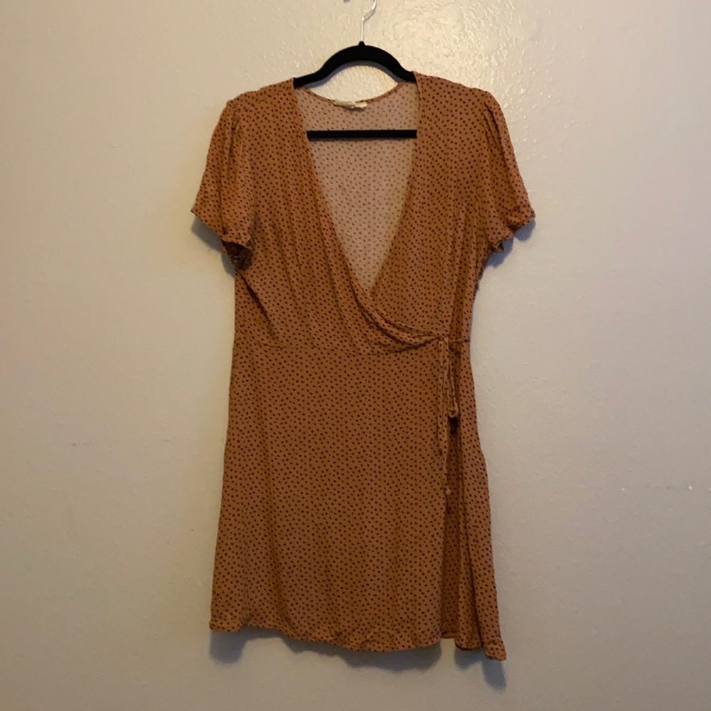 Rust wrap up mini dress from LA hearts | PacSun M